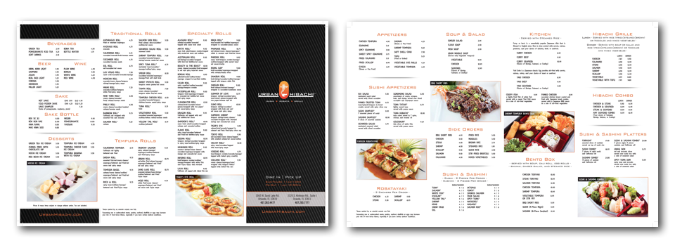 Take-Out Menu Take-Out Menu